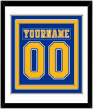 St. Louis Nameplate & Number (Back) Combined - Road Blue (1984-1985) - Triple Mat 1