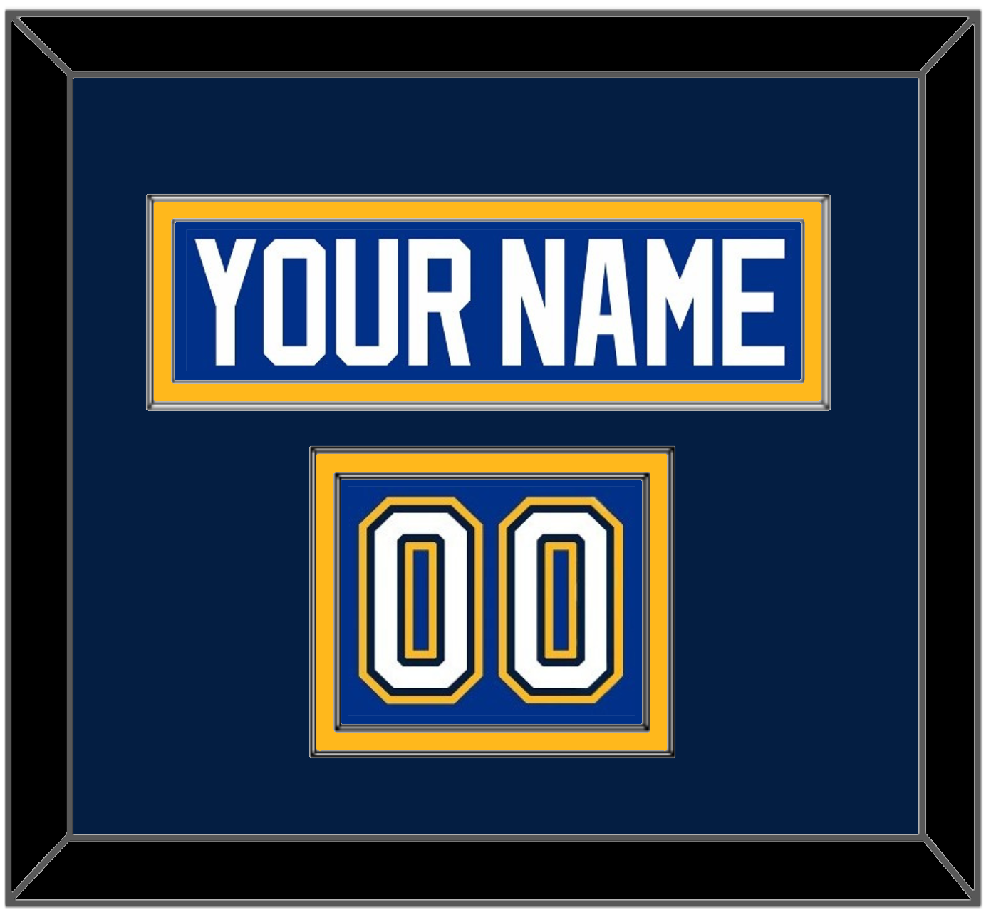 St. Louis Nameplate & Number (Shoulder) - Alternate Blue - Signature Tier 3