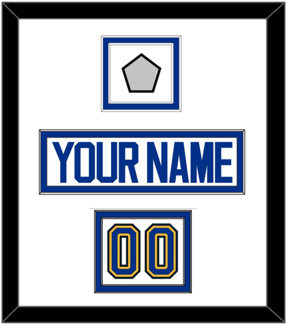 St. Louis Nameplate, Number (Shoulder) & Stanley Cup Finals Patch - Road White (2017-2025) - Signature Tier 1