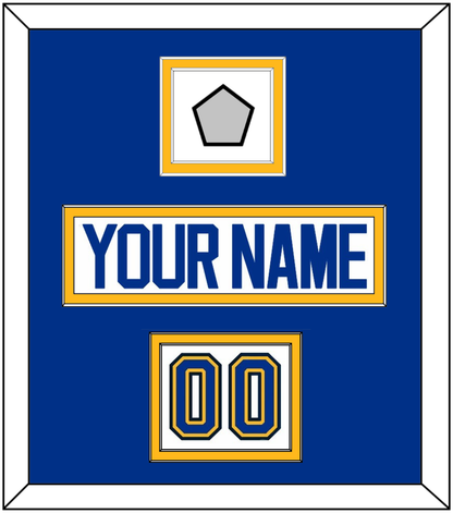 St. Louis Nameplate, Number (Shoulder) & Stanley Cup Finals Patch - Road White (2017-2025) - Signature Tier 3