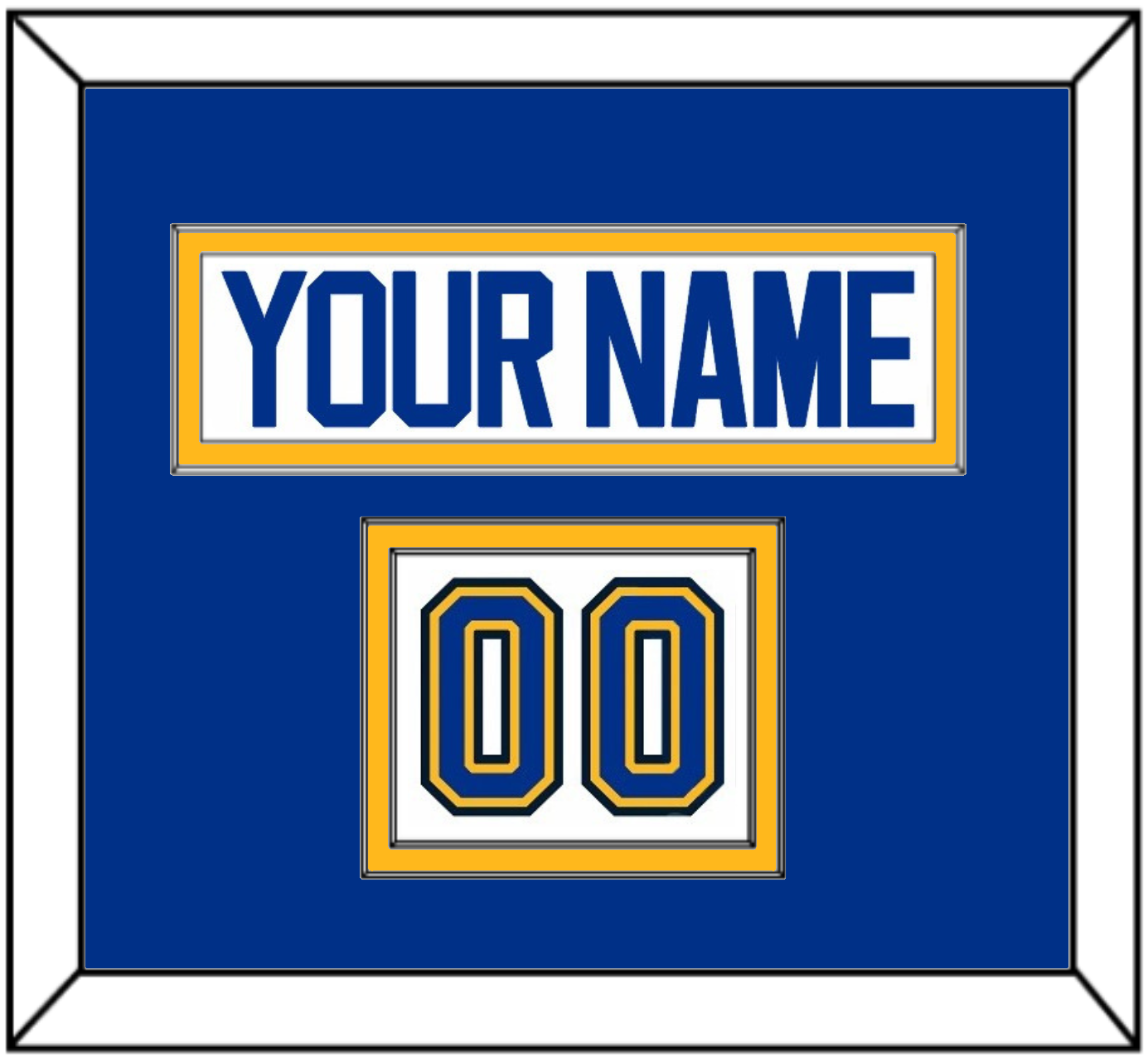 St. Louis Nameplate & Number (Shoulder) - Road White (2007-2014) - Signature Tier 2