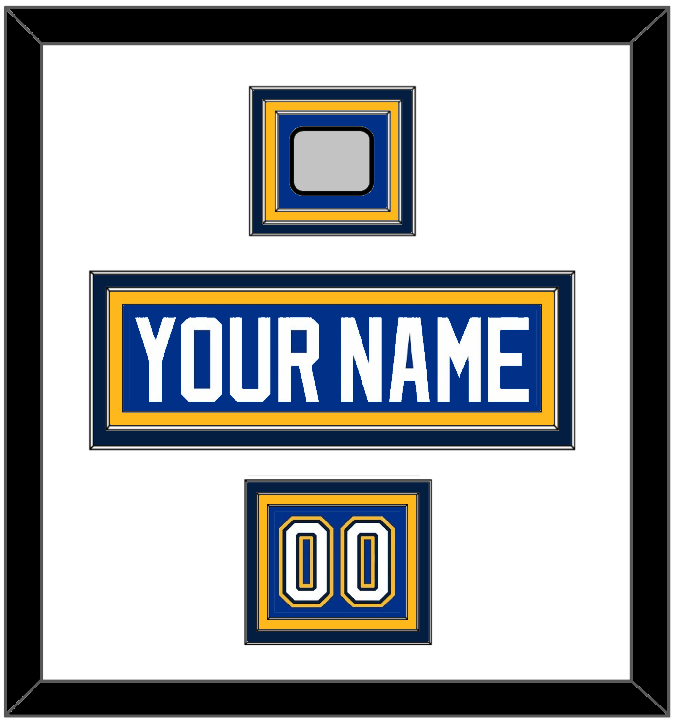 St. Louis Nameplate, Number (Shoulder) & Stanley Cup Finals Patch - Home Blue (2017-2025) - Premier Tier 1