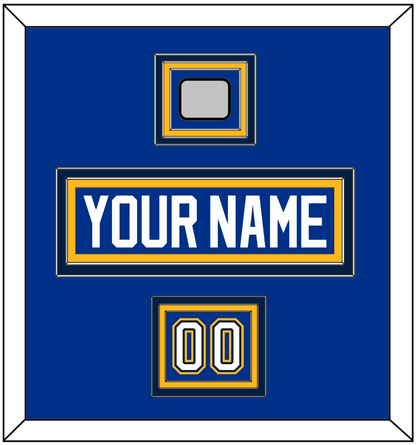 St. Louis Nameplate, Number (Shoulder) & Stanley Cup Finals Patch - Home Blue (2017-2025) - Premier Tier 2