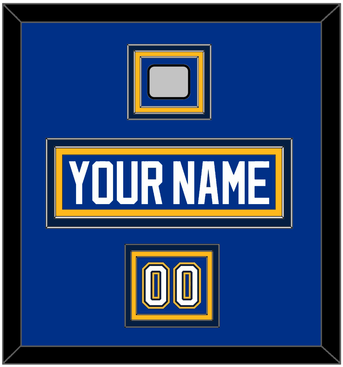 St. Louis Nameplate, Number (Shoulder) & Stanley Cup Finals Patch - Home Blue (2017-2025) - Premier Tier 2