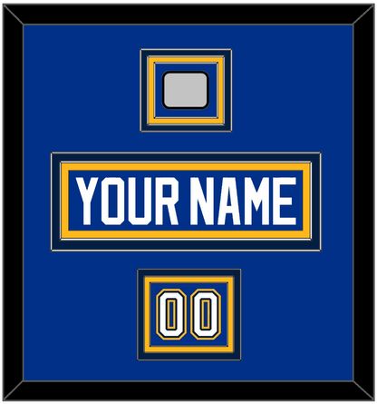 St. Louis Nameplate, Number (Shoulder) & Stanley Cup Finals Patch - Home Blue (2017-2025) - Premier Tier 2