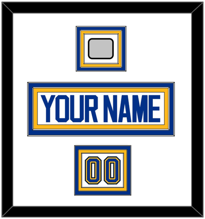 St. Louis Nameplate, Number (Shoulder) & Stanley Cup Finals Patch - Road White (2017-2025) - Premier Tier 1