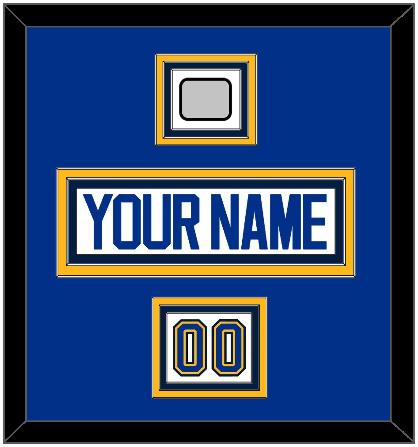St. Louis Nameplate, Number (Shoulder) & Stanley Cup Finals Patch - Road White (2017-2025) - Premier Tier 2