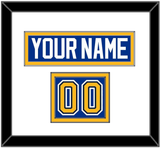 St. Louis Nameplate & Number (Shoulder) - Home Blue (2014-2017) - Double Mat 1