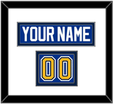 St. Louis Nameplate & Number (Shoulder) - Road/Home Blue (1998-2007) - Double Mat 2