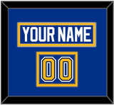 St. Louis Nameplate & Number (Shoulder) - Home Blue (2014-2017) - Double Mat 3