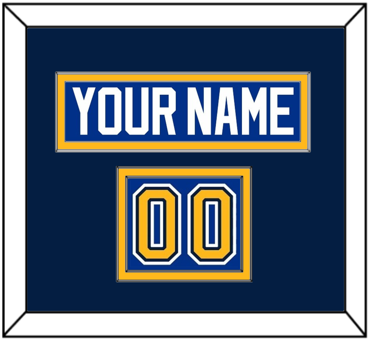 St. Louis Nameplate & Number (Shoulder) - Home Blue (2014-2017) - Signature Tier 4