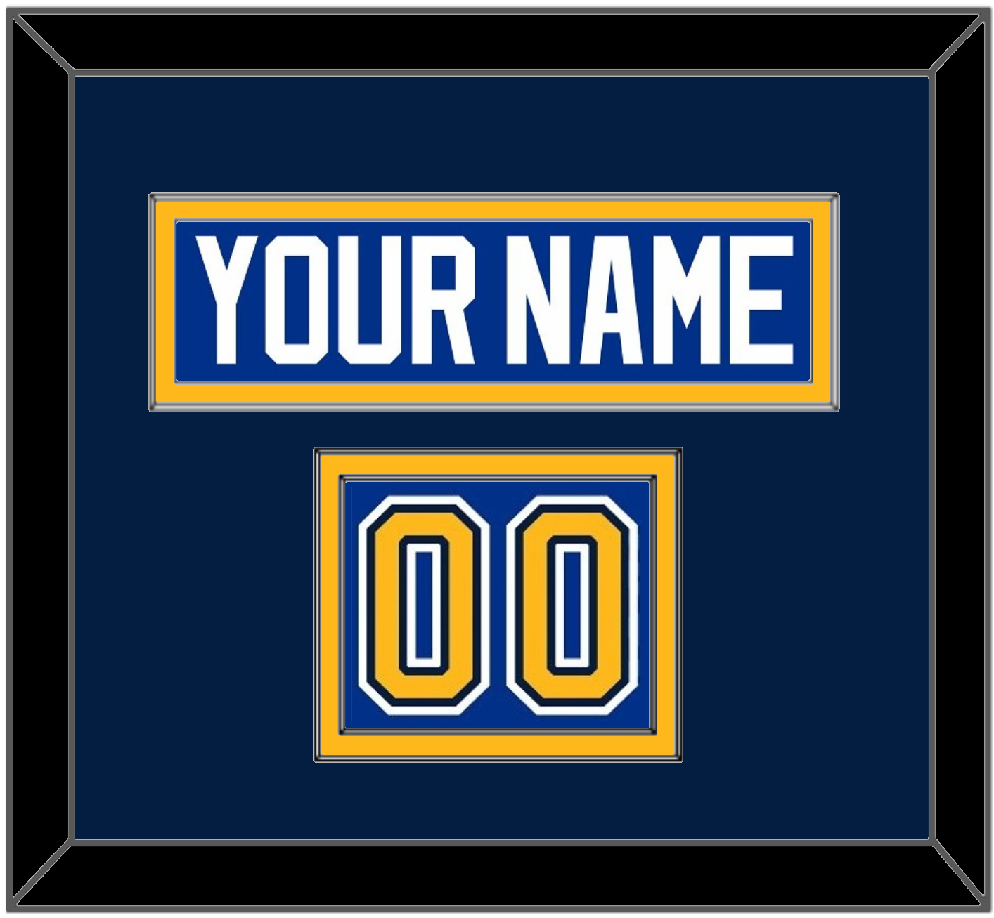 St. Louis Nameplate & Number (Shoulder) - Home Blue (2014-2017) - Signature Tier 4