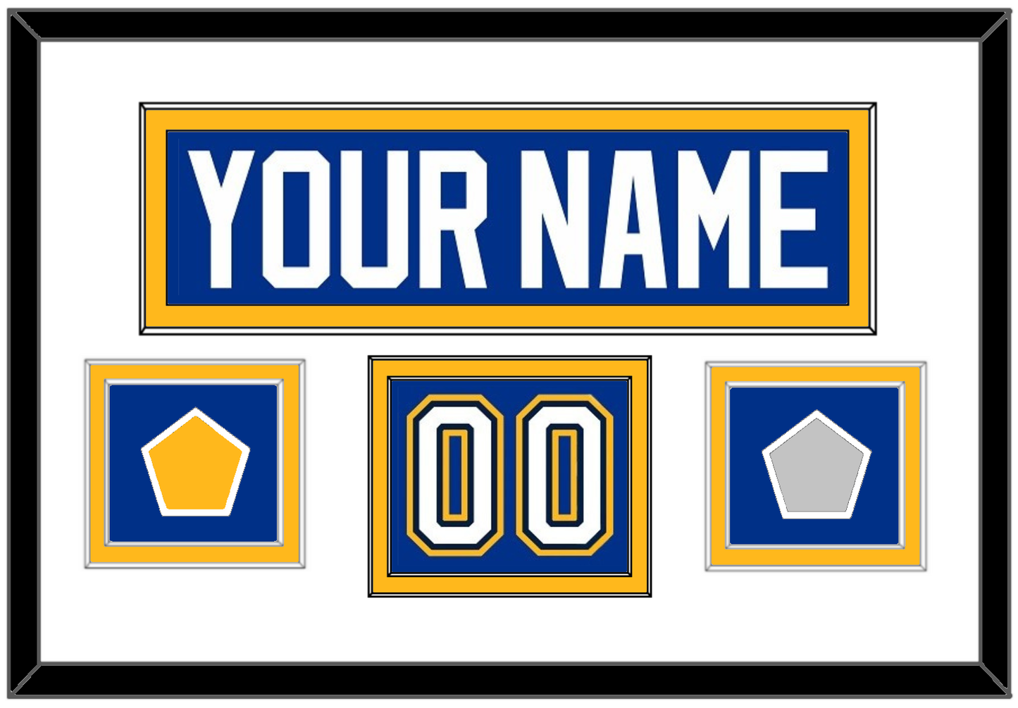 St. Louis Nameplate, Number (Shoulder), Stanley Cup Finals And Championship Banner Patches - Home Blue (2017-2025) - Signature Tier 1