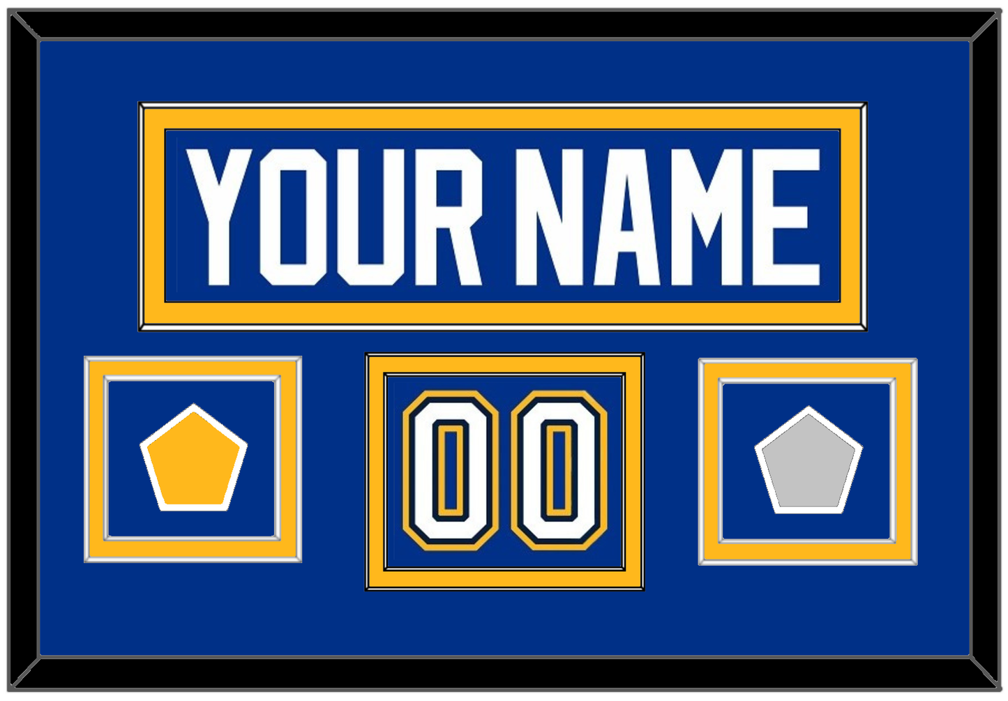 St. Louis Nameplate, Number (Shoulder), Stanley Cup Finals And Championship Banner Patches - Home Blue (2017-2025) - Signature Tier 3