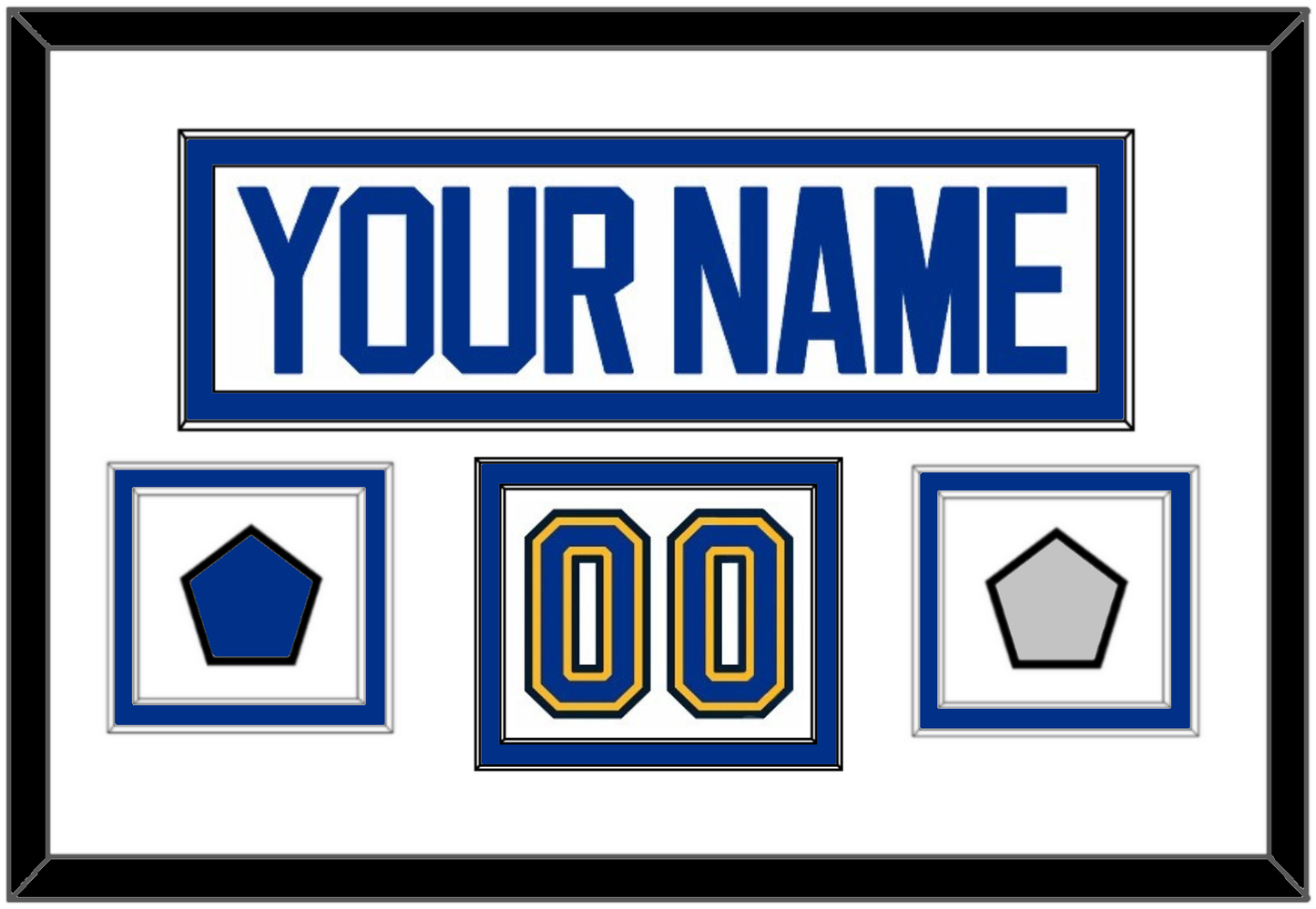 St. Louis Nameplate, Number (Shoulder), Stanley Cup Finals And Championship Banner Patches - Road White (2017-2025) - Signature Tier 1