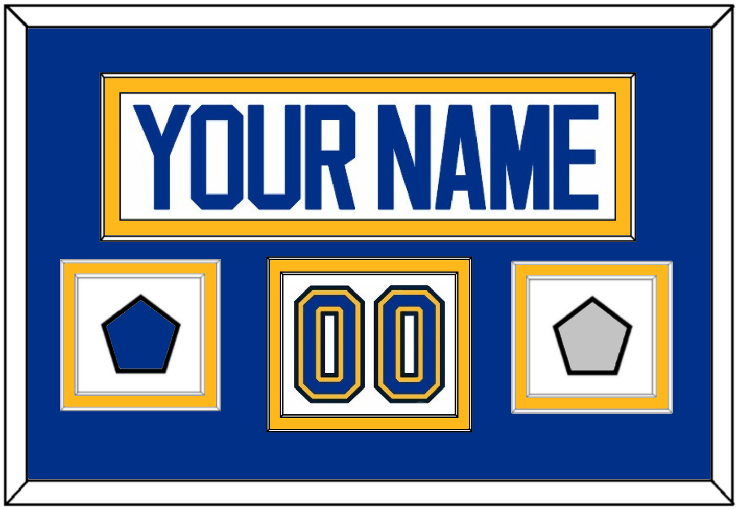 St. Louis Nameplate, Number (Shoulder), Stanley Cup Finals And Championship Banner Patches - Road White (2017-2025) - Signature Tier 2