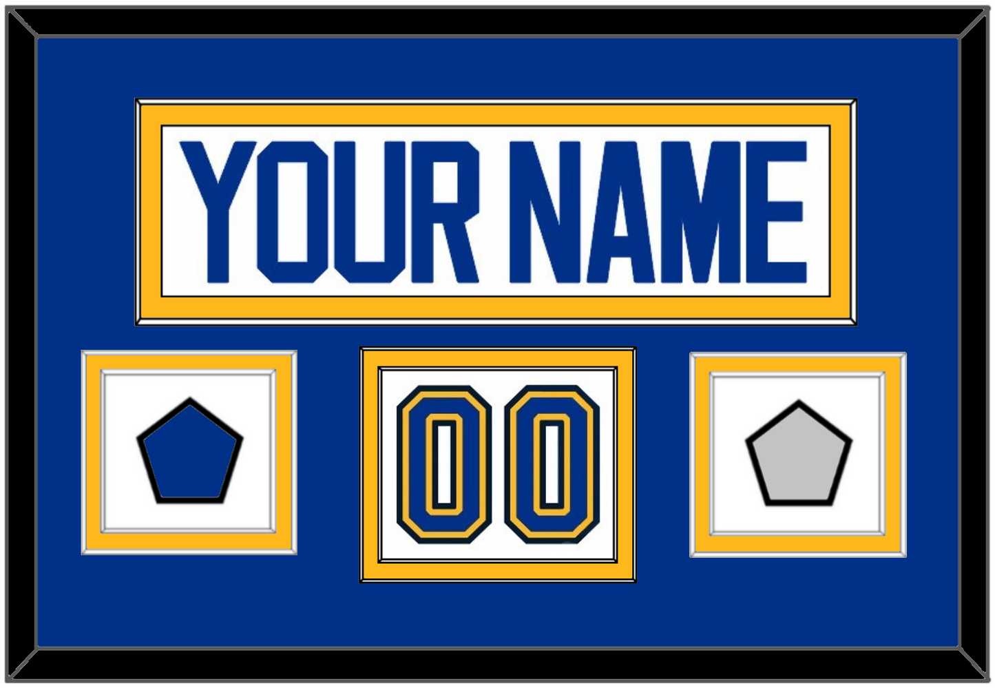 St. Louis Nameplate, Number (Shoulder), Stanley Cup Finals And Championship Banner Patches - Road White (2017-2025) - Signature Tier 2