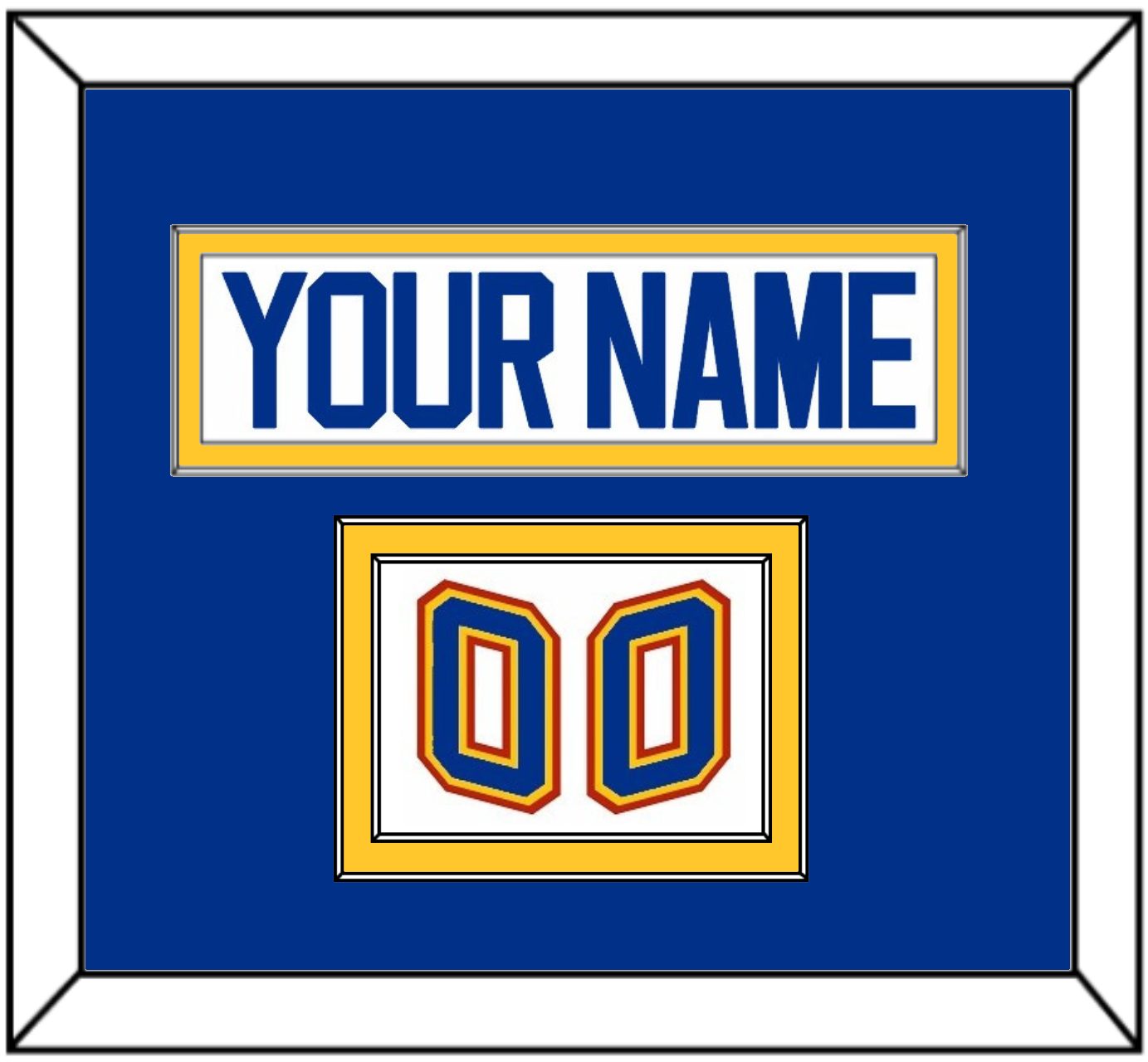 St. Louis Nameplate & Number (Shoulder) - Home White (1995-1998) - Signature Tier 2