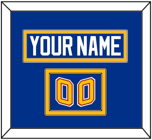 St. Louis Nameplate & Number (Shoulder) - Road Blue (1995-1998) - Signature Tier 2