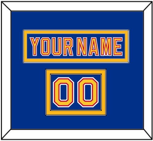 St. Louis Nameplate & Number (Shoulder) - Road Blue (1992-1995) - Signature Tier 2