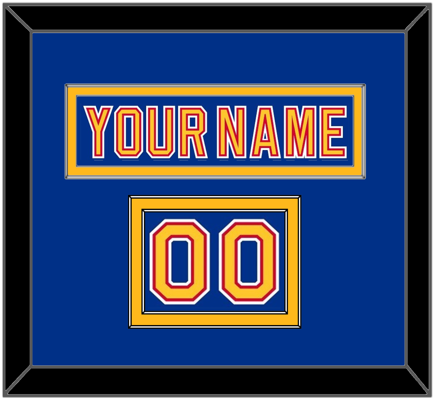 St. Louis Nameplate & Number (Shoulder) - Road Blue (1992-1995) - Signature Tier 2