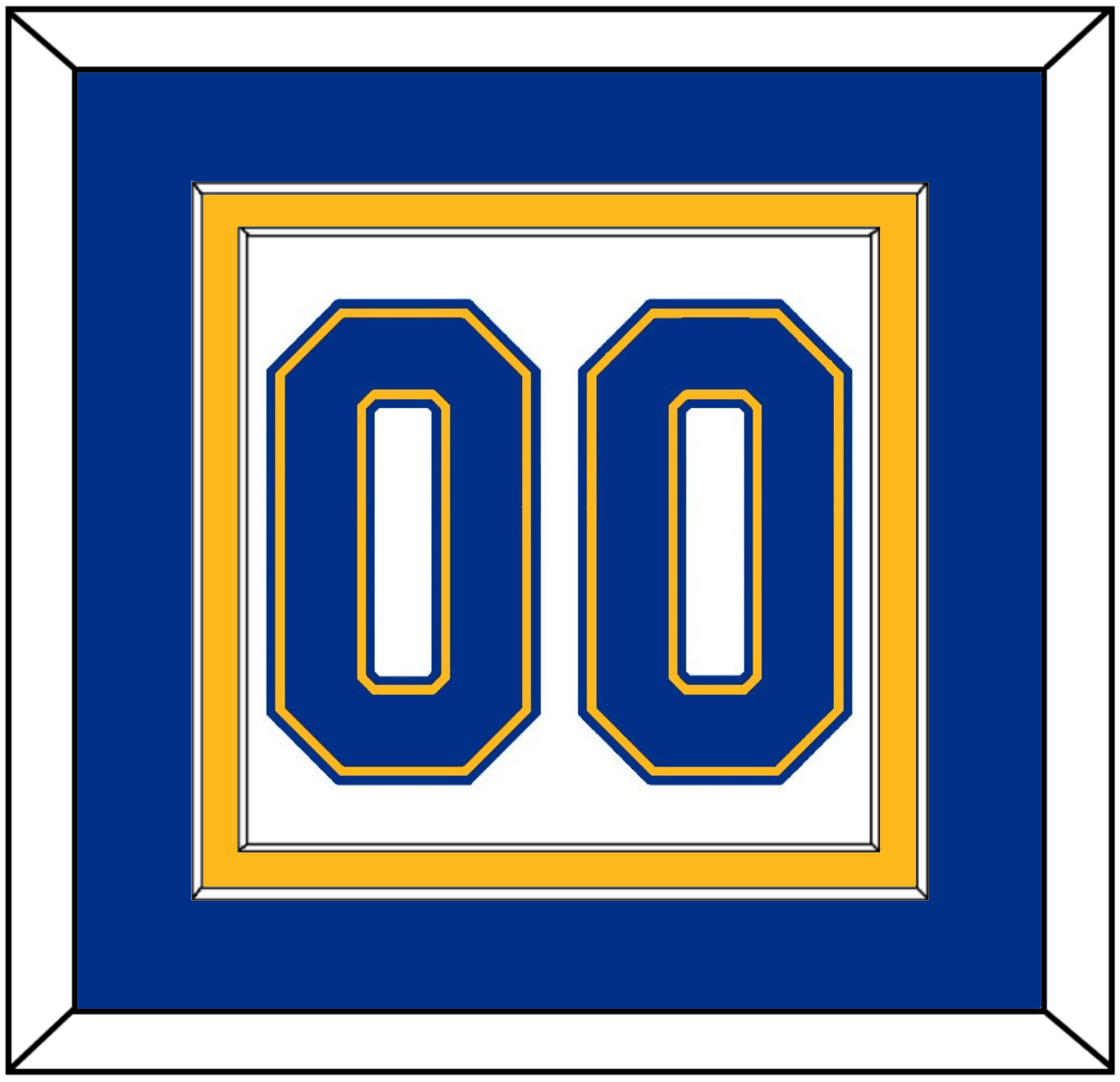 St. Louis Number (Back) - Home White (1967-1973) - Signature Tier 2
