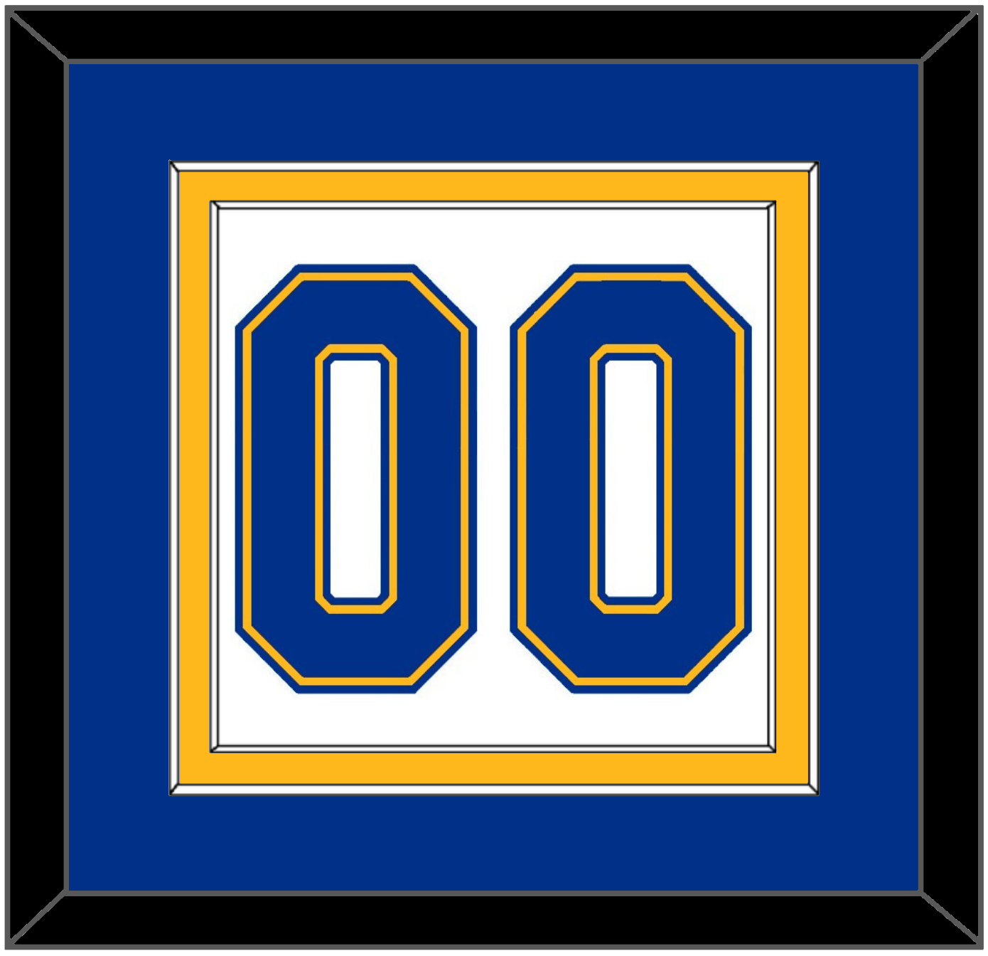 St. Louis Number (Back) - Home White (1967-1973) - Signature Tier 2