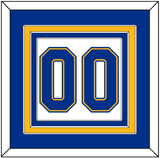 St. Louis Number (Back) - Home White (1967-1973) - Triple Mat 2