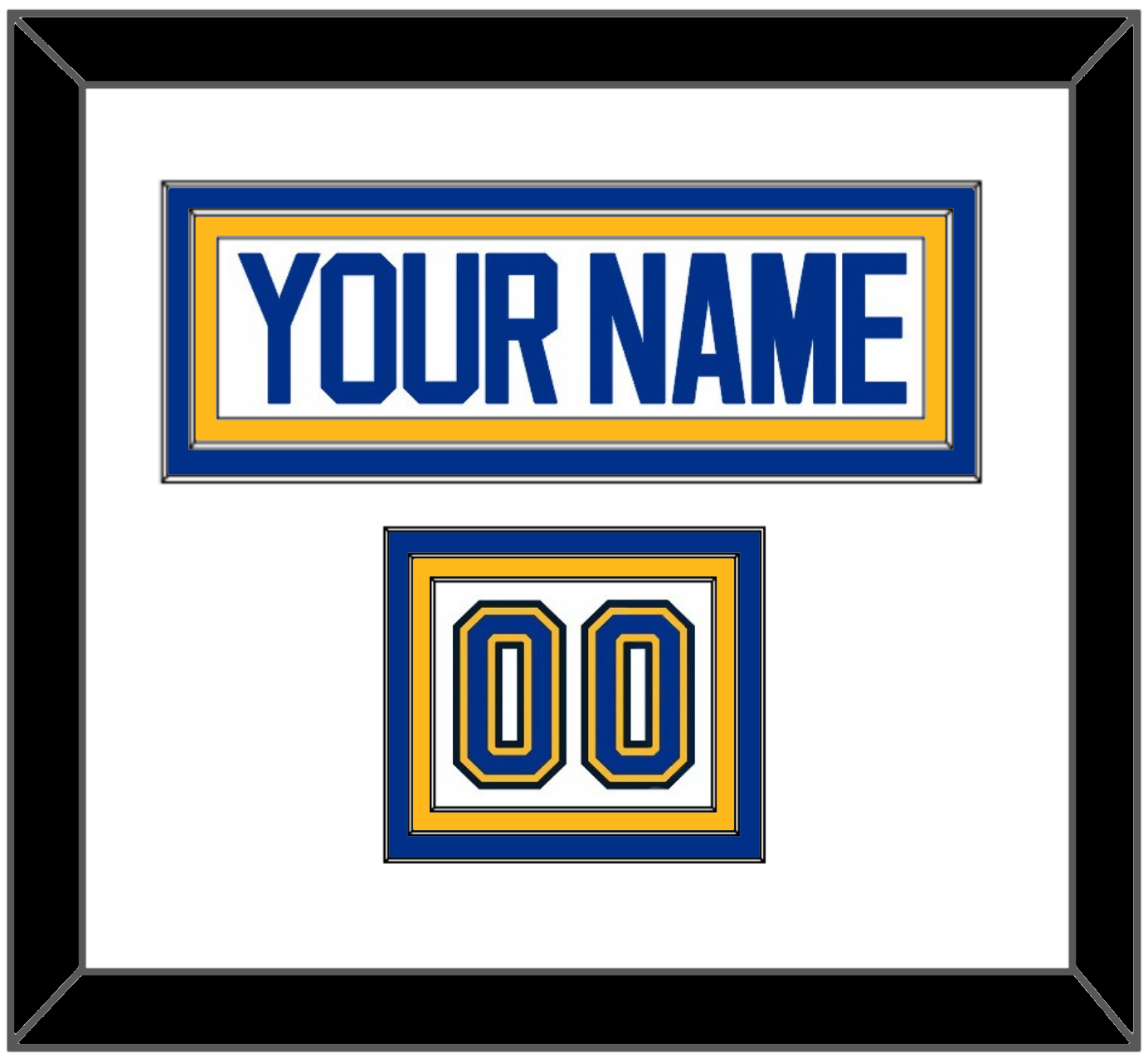 St. Louis Nameplate & Number (Shoulder) - Road White (2014-2017) - Premier Tier 1