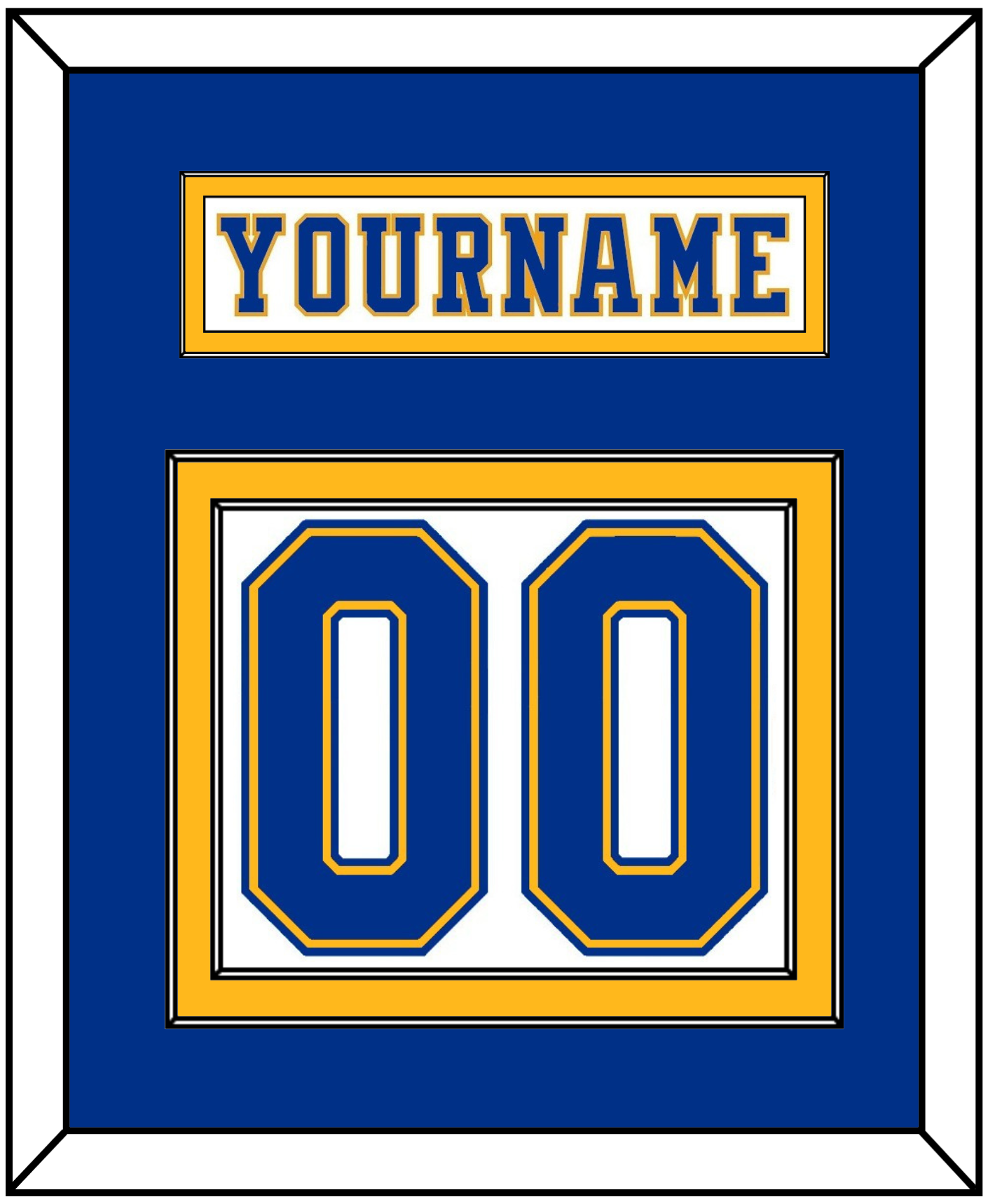 St. Louis Nameplate & Number (Back) - Home White (1974-1984) - Signature Tier 2