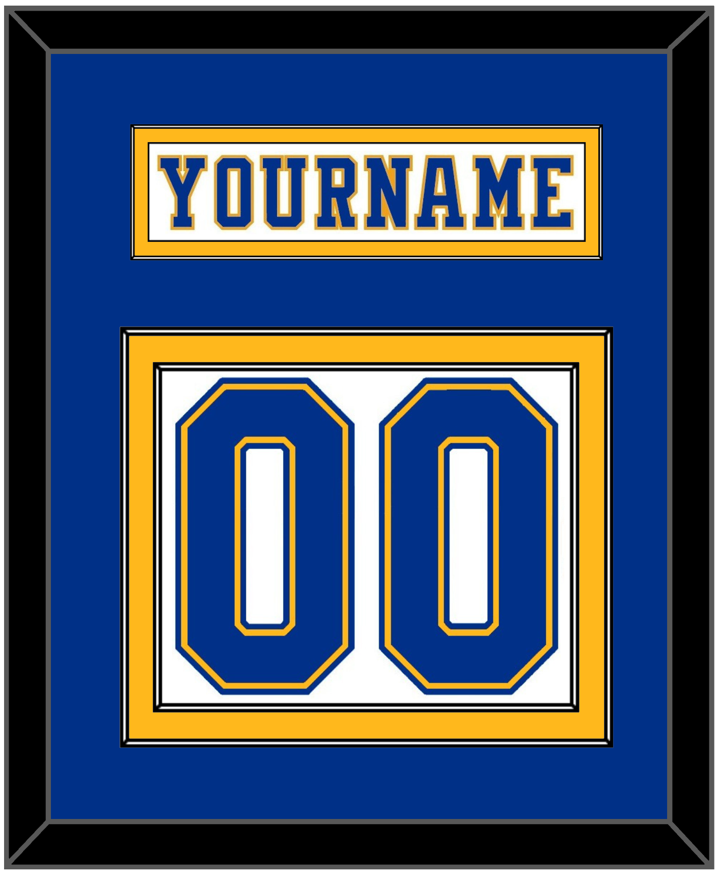 St. Louis Nameplate & Number (Back) - Home White (1974-1984) - Signature Tier 2
