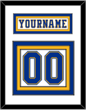 St. Louis Nameplate & Number (Back) - Home White (1974-1984) - Triple Mat 1