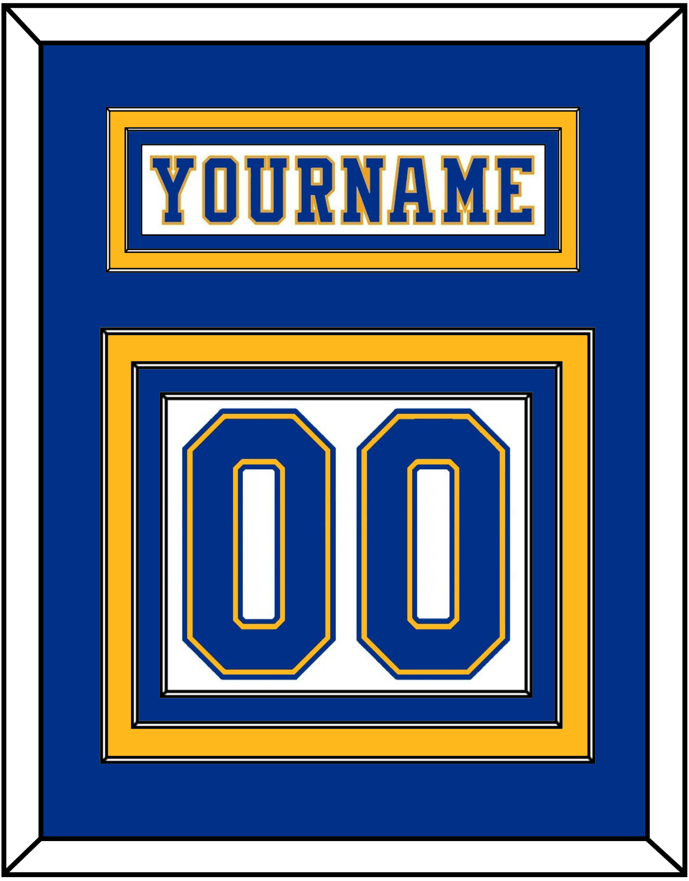 St. Louis Nameplate & Number (Back) - Home White (1974-1984) - Premier Tier 2
