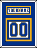 St. Louis Nameplate & Number (Back) - Home White (1974-1984) - Triple Mat 2
