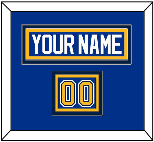 St. Louis Nameplate & Number (Shoulder) - Road/Home Blue (1998-2007) - Premier Tier 2