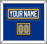 St. Louis Nameplate & Number (Shoulder) - Home Blue (2014-2017) - Triple Mat 2