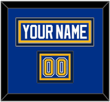 St. Louis Nameplate & Number (Shoulder) - Home Blue (2014-2017) - Triple Mat 2