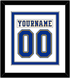 St. Louis Nameplate & Number (Back) Combined - Home White (1974-1984) - Double Mat 1