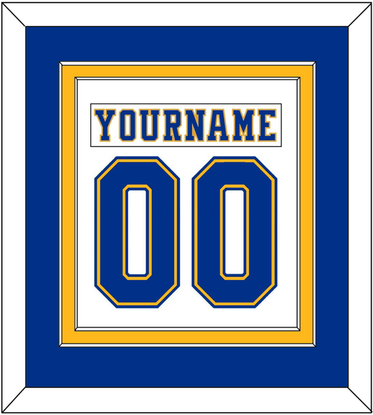 St. Louis Nameplate & Number (Back) Combined - Home White (1974-1984) - Signature Tier 2