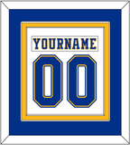 St. Louis Nameplate & Number (Back) Combined - Home White (1974-1984) - Double Mat 2