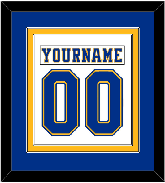 St. Louis Nameplate & Number (Back) Combined - Home White (1974-1984) - Signature Tier 2