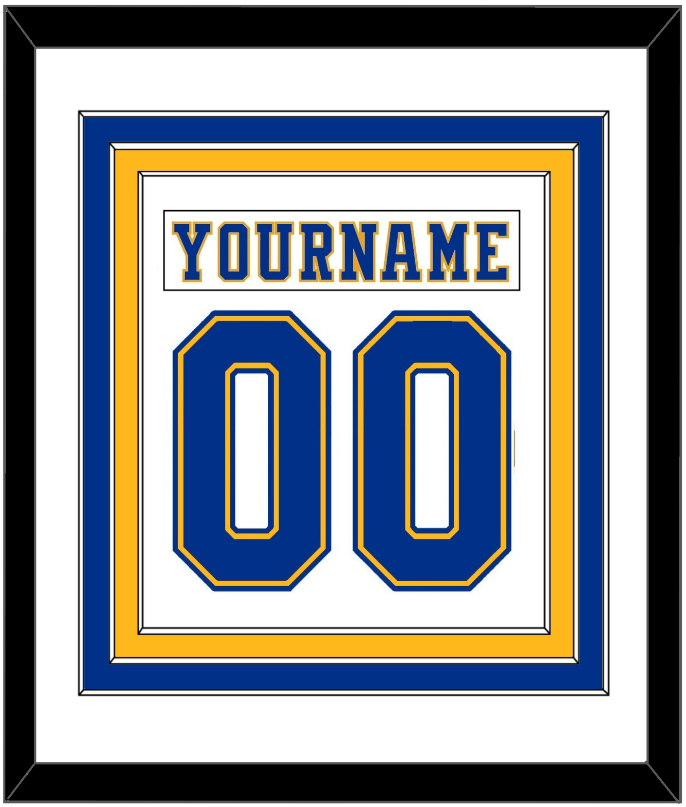 St. Louis Nameplate & Number (Back) Combined - Home White (1974-1984) - Premier Tier 1