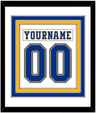 St. Louis Nameplate & Number (Back) Combined - Home White (1974-1984) - Triple Mat 1