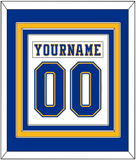 St. Louis Nameplate & Number (Back) Combined - Home White (1974-1984) - Triple Mat 2