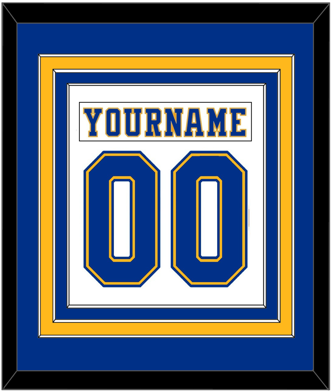 St. Louis Nameplate & Number (Back) Combined - Home White (1974-1984) - Premier Tier 2