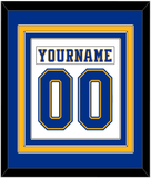 St. Louis Nameplate & Number (Back) Combined - Home White (1974-1984) - Triple Mat 2