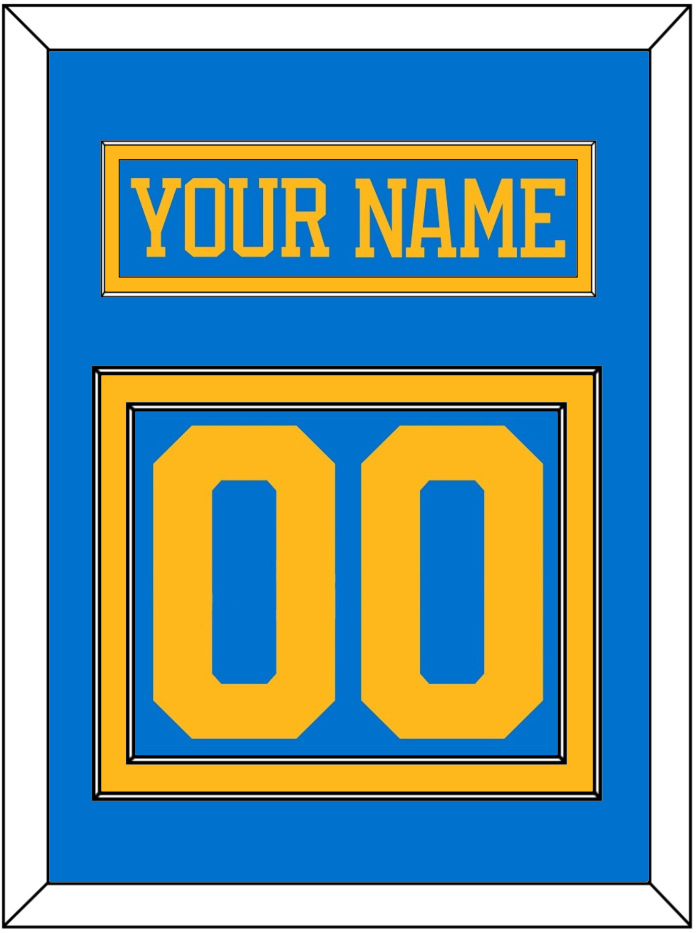 St. Louis Nameplate & Number (Back) - Home Blue - Signature Tier 2