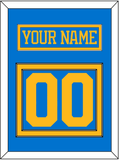 St. Louis Nameplate & Number (Back) - Home Blue - Double Mat 2