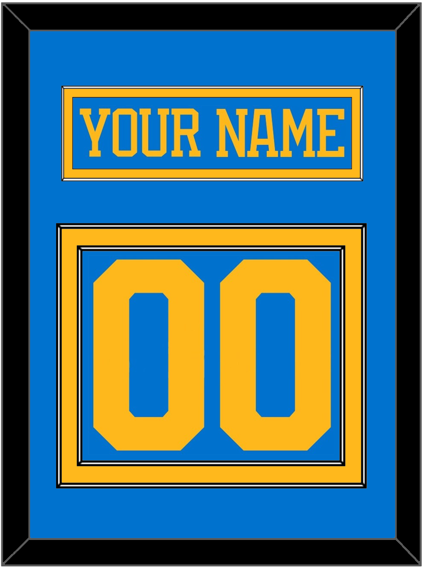 St. Louis Nameplate & Number (Back) - Home Blue - Signature Tier 2