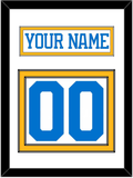 St. Louis Nameplate & Number (Back) - Road White - Double Mat 1